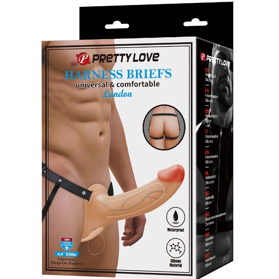 PRETTY LOVE – LANDON LIGHT-SKIN VIBRATING STRAP-ON