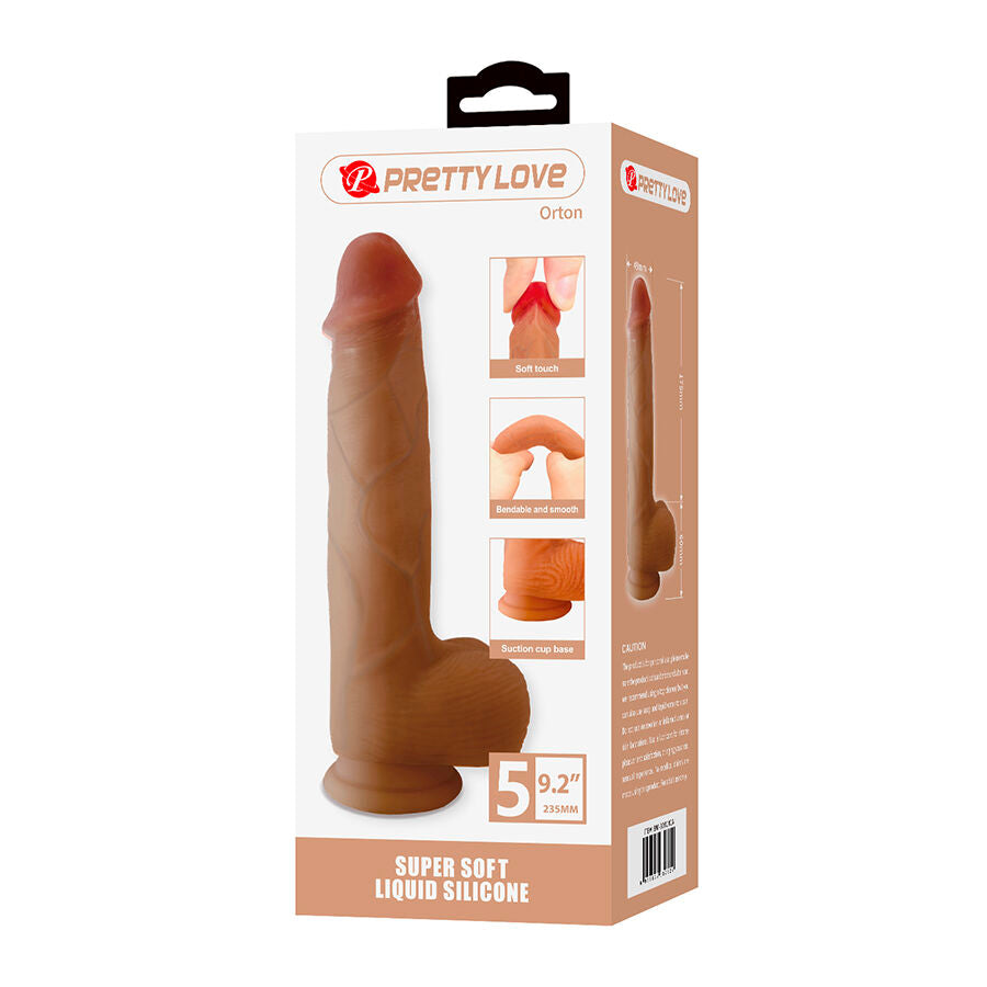 PRETTY LOVE – Orton Realistischer Dildo mit Saugnapf, 23,5 cm x Ø 4,9 cm