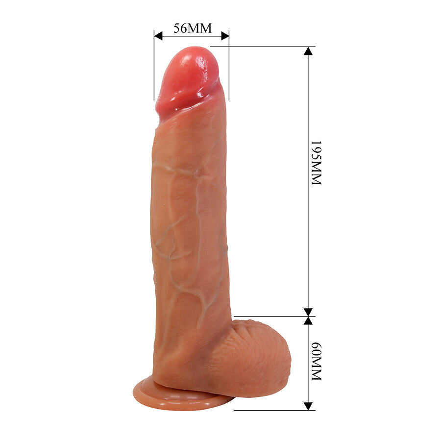 PRETTY LOVE – Mendel Realistischer Dildo mit Saugnapf, 25,5 cm x Ø 5,6 cm