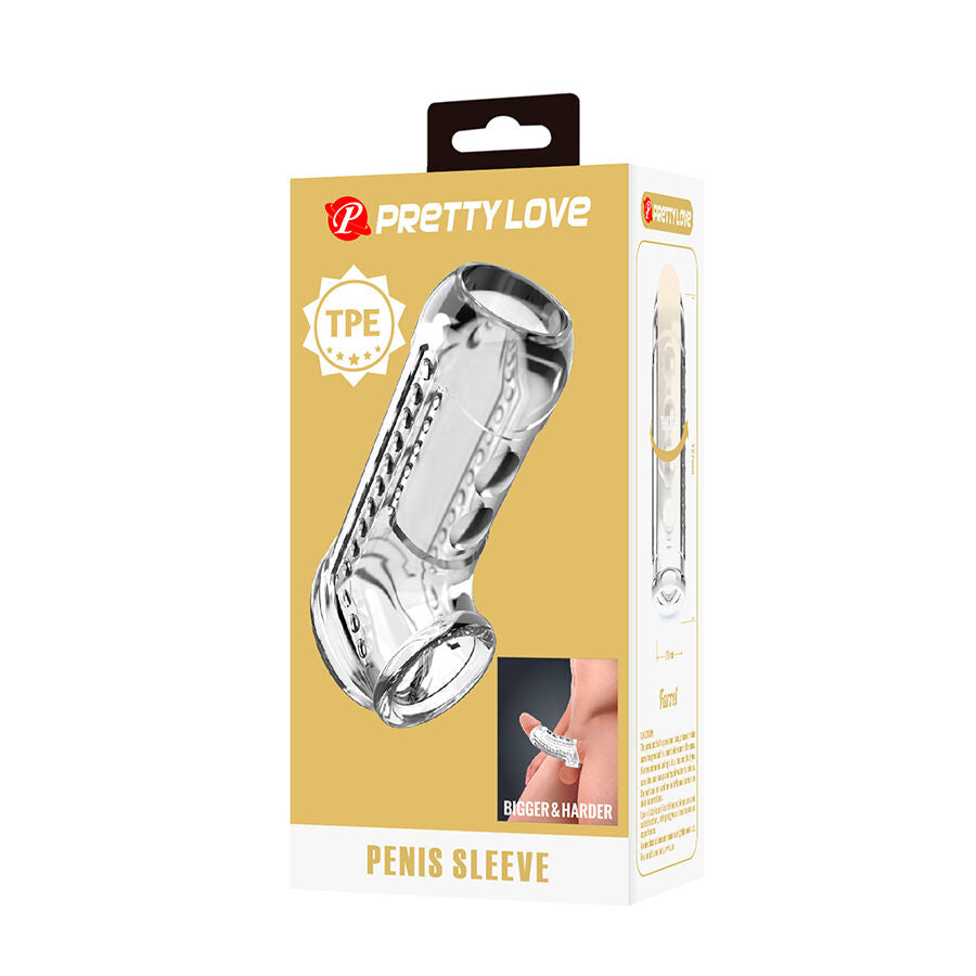 PRETTY LOVE – GAINE PÉNIENNE TEXTURÉE TRANSPARENTE