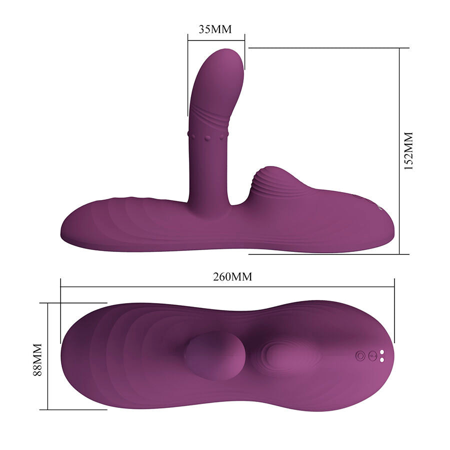 Pretty Love Luka – Sitzvibrator mit Wärmeeffekt und Fernbedienung