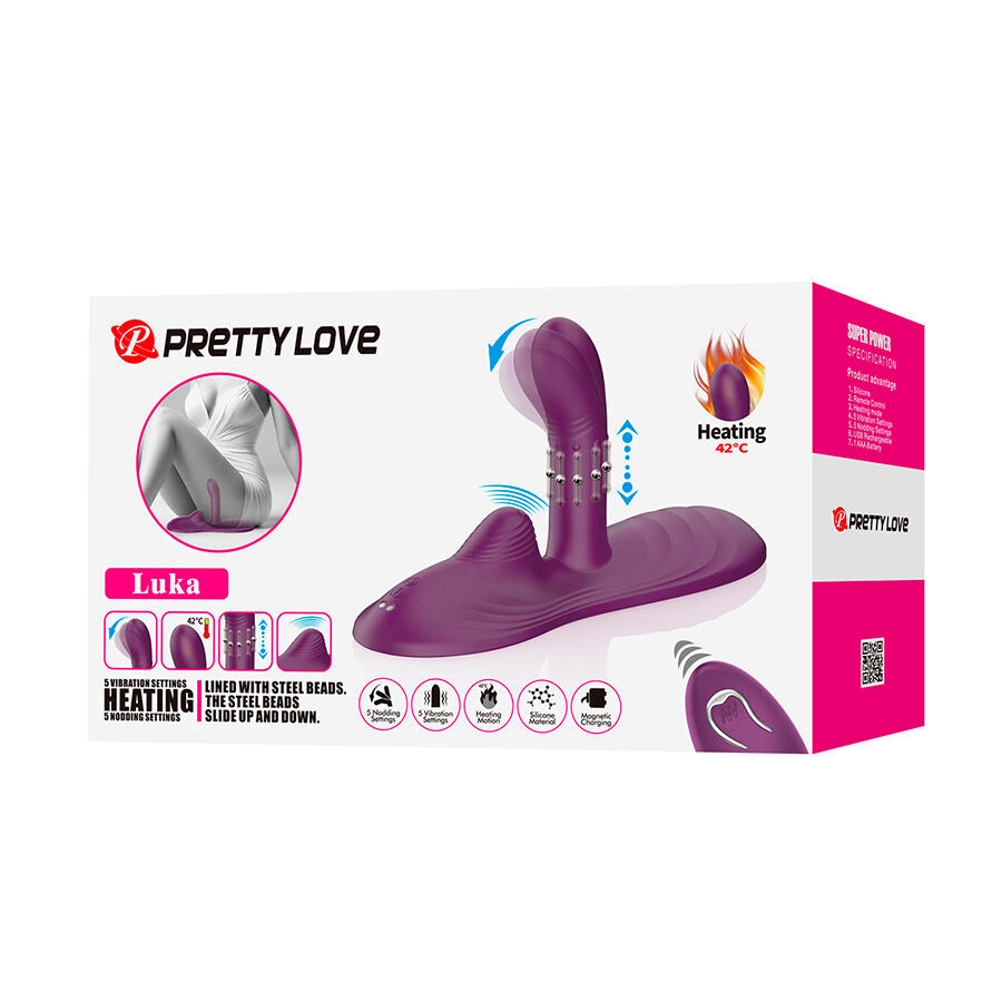 Pretty Love Luka – Sitzvibrator mit Wärmeeffekt und Fernbedienung