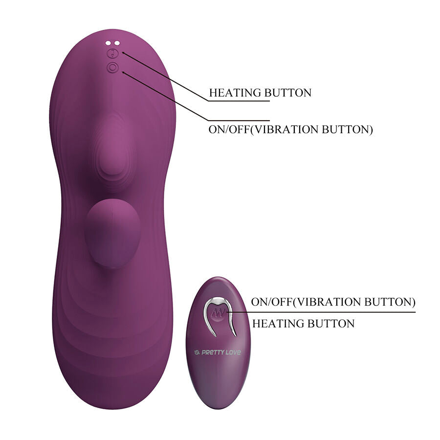 Pretty Love Luka – Sitzvibrator mit Wärmeeffekt und Fernbedienung