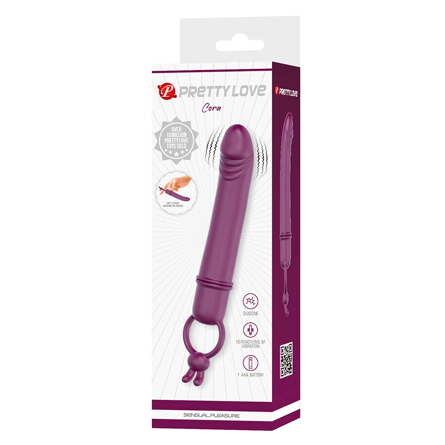 PRETTY LOVE – CORA VIBRATEUR EN FORME DE PÉNIS AVEC ANNEAU DE RÉSISTANCE