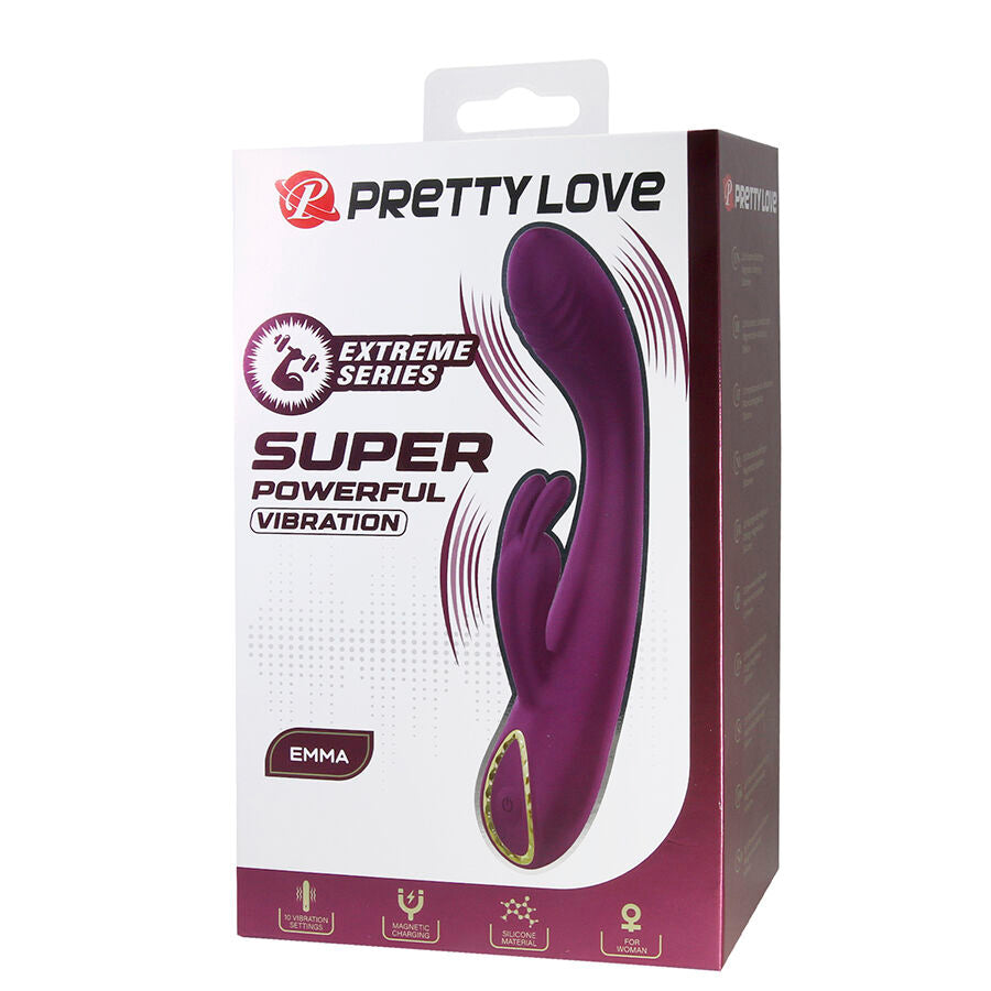 PRETTY LOVE – EMMA RABBIT PURPLE VIBRATOR WITH STIMULATOR