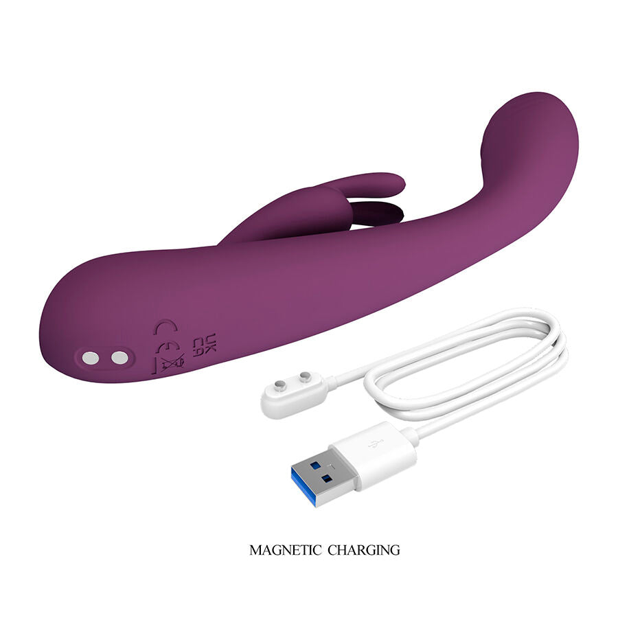 PRETTY LOVE – EMMA RABBIT PURPLE VIBRATOR WITH STIMULATOR
