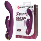 PRETTY LOVE – EMMA RABBIT PURPLE VIBRATOR WITH STIMULATOR