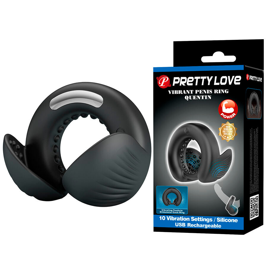 PRETTY LOVE – QUENTIN ANELLO PER PENE CON STIMOLATORE TESTICOLARE