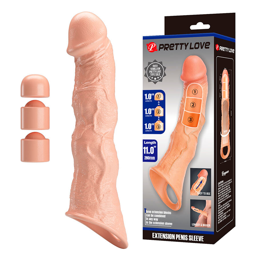 PRETTY LOVE – Ragnar Verlängerungshülle mit 3 verstellbaren Einsätzen