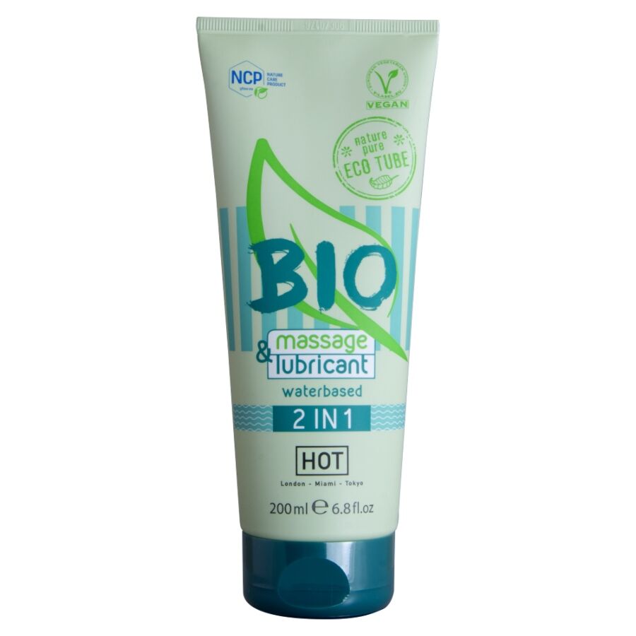 Hot – Bio-Massage- und Gleitgel 2in1 auf Wasserbasis, 200 ml