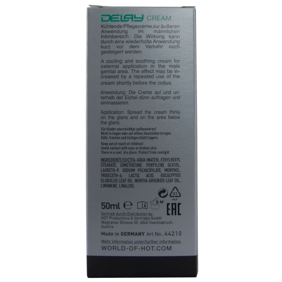 HOT – Verzögerungscreme, 50 ml