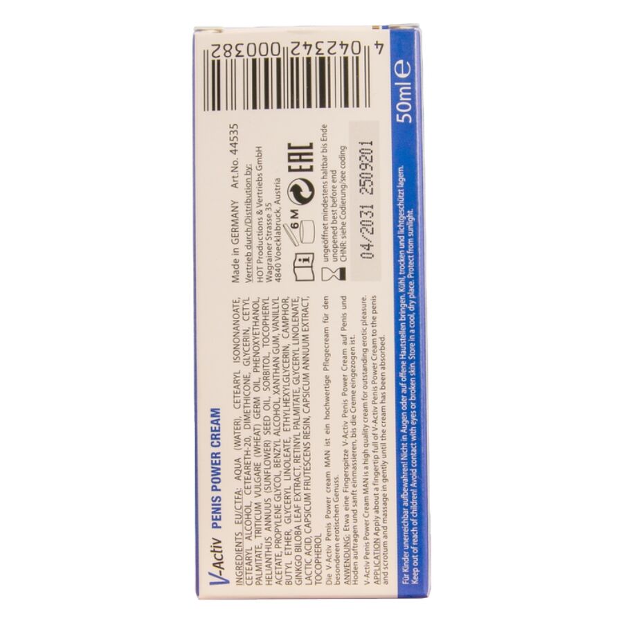 Hot V-Aktiv – Penis-Power-Creme für Männer, 50 ml