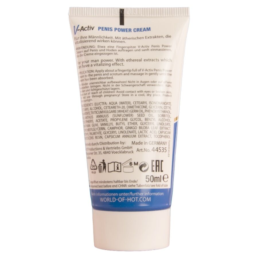 Hot V-Aktiv – Penis-Power-Creme für Männer, 50 ml