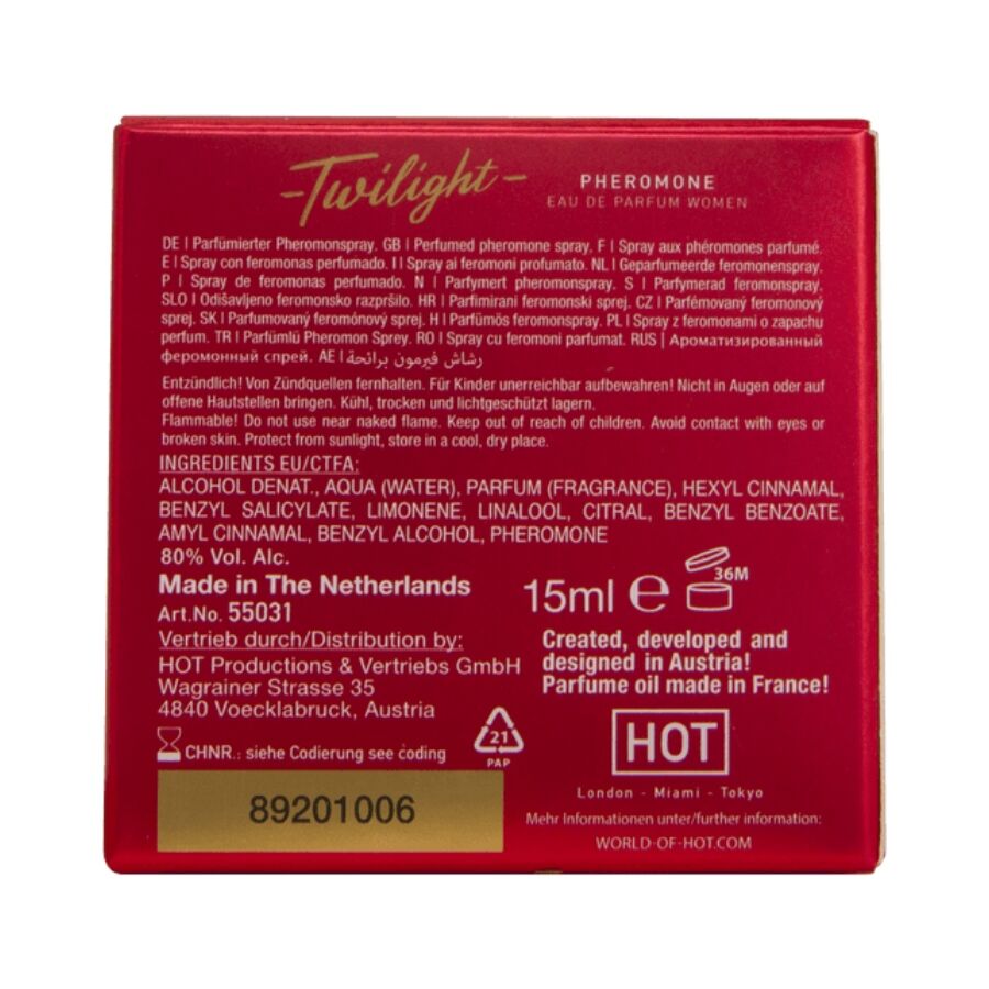 HOT – PARFUM PHEROMONE TWILIGHT POUR FEMME 15 ML