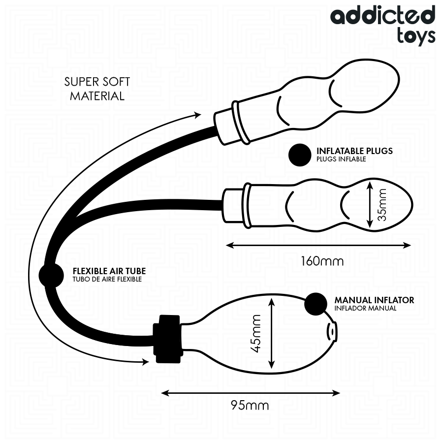 ADDICTED TOYS – Aufblasbarer Doppel-Analplug Modell 1
