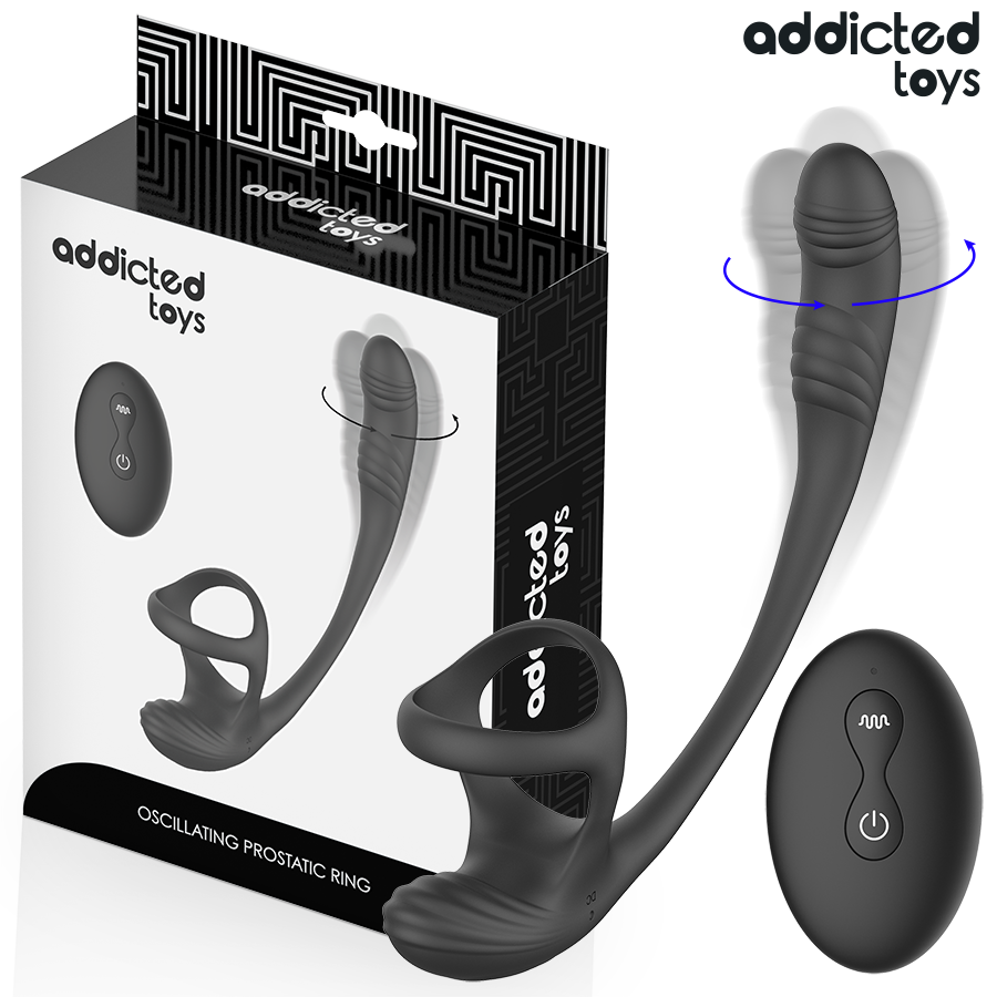 ADDICTED TOYS – Analplug mit Vibration, 360°-Wellung und Hodenstimulator