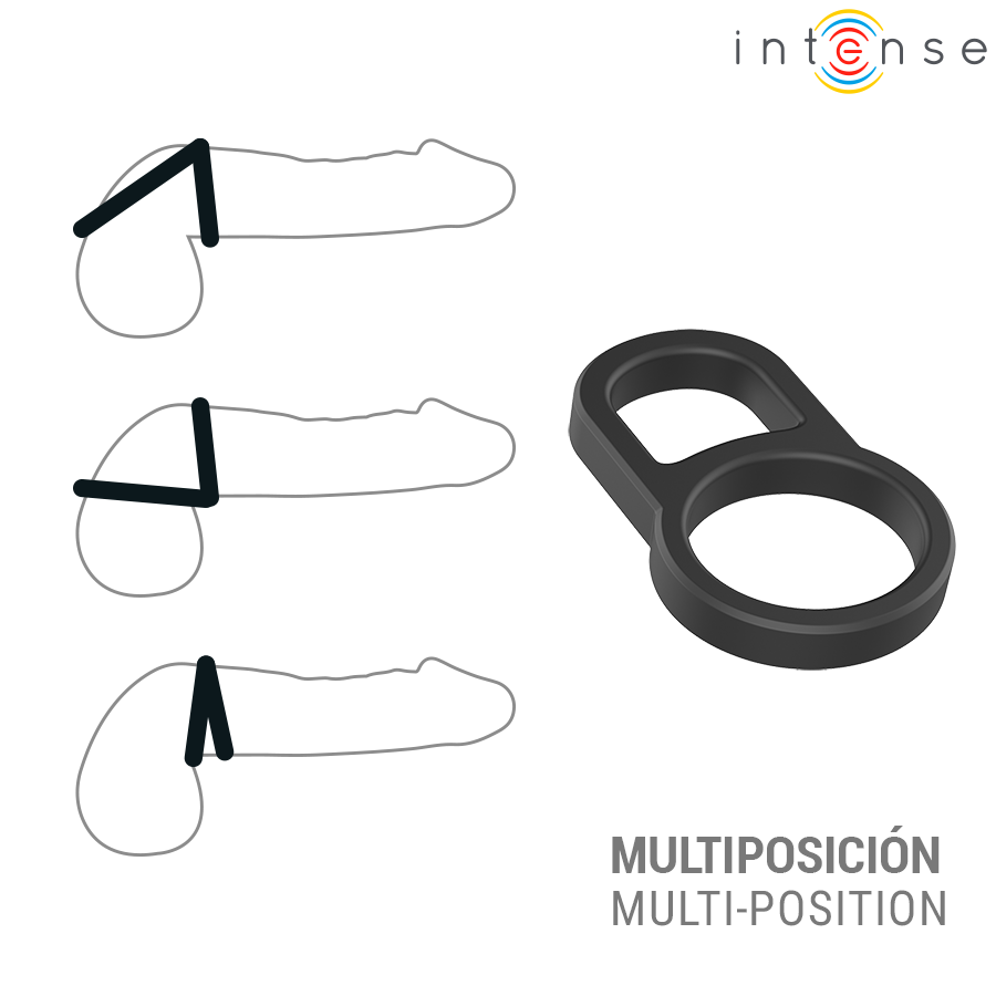 INTENSE – CONLETH ADJUSTABLE DOUBLE PENIS RING MODEL 3