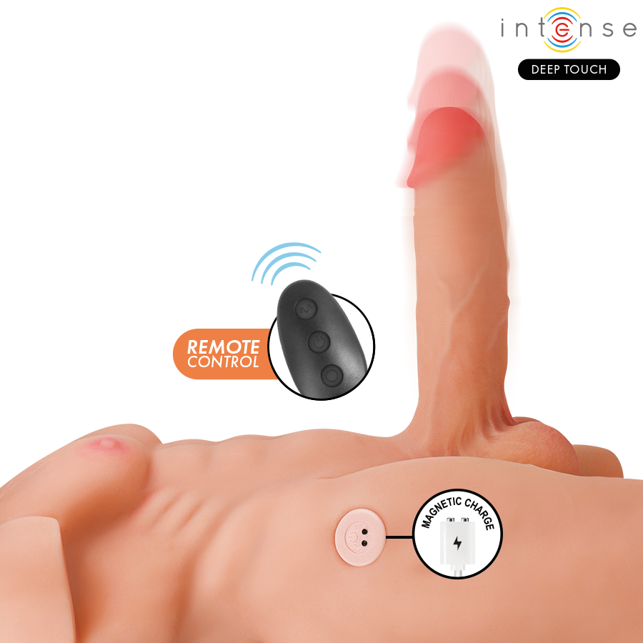 INTENSE DEEP TOUCH – MARTY TORSO CON ANO E DILDO REALISTICO CON SPINTA E VIBRAZIONE, TELECOMANDO, 6,2 KG