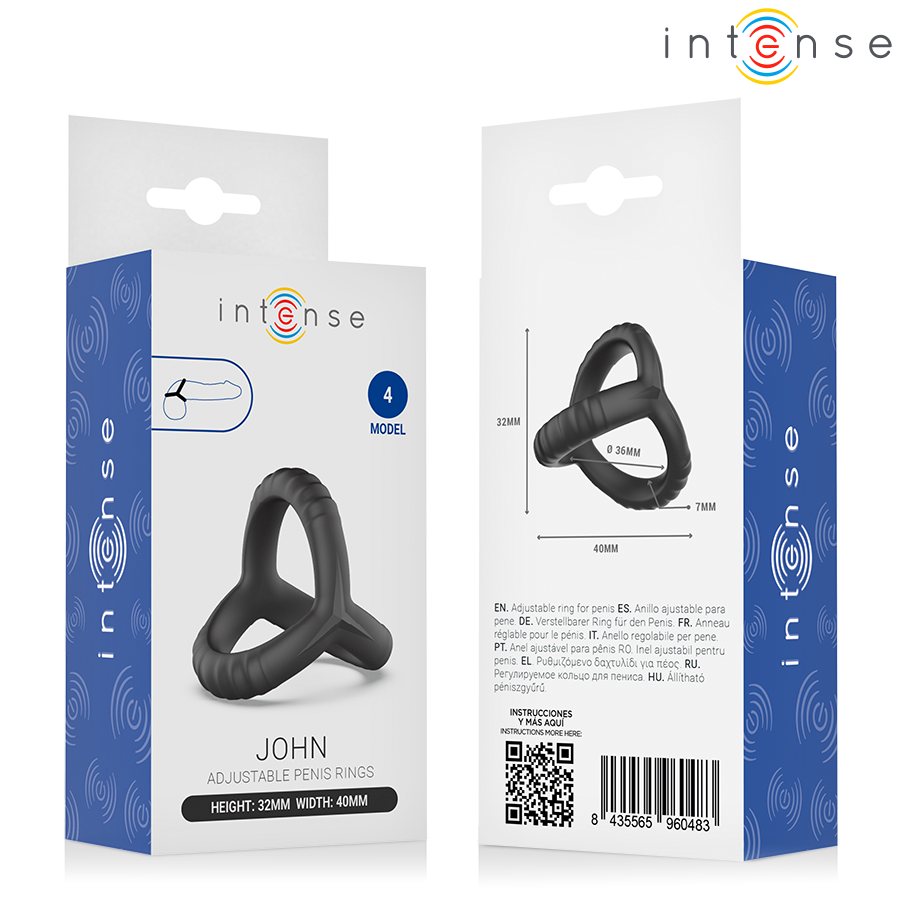 INTENSE – JOHN ANELLO PER PENE TRIPLO REGOLABILE MODELLO 4