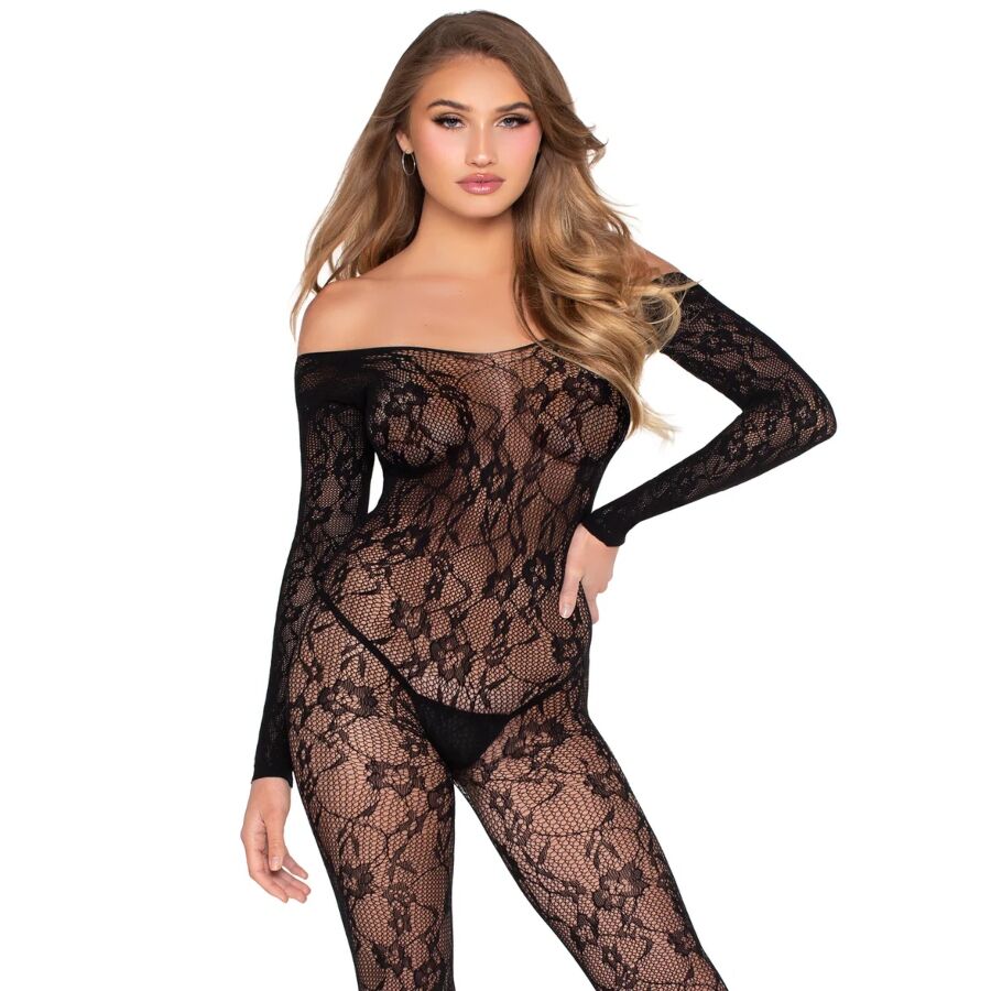 LEG AVENUE – 89366 LINGERIE EN DENTELLE BODYSTOCKING – TAILLE UNIQUE