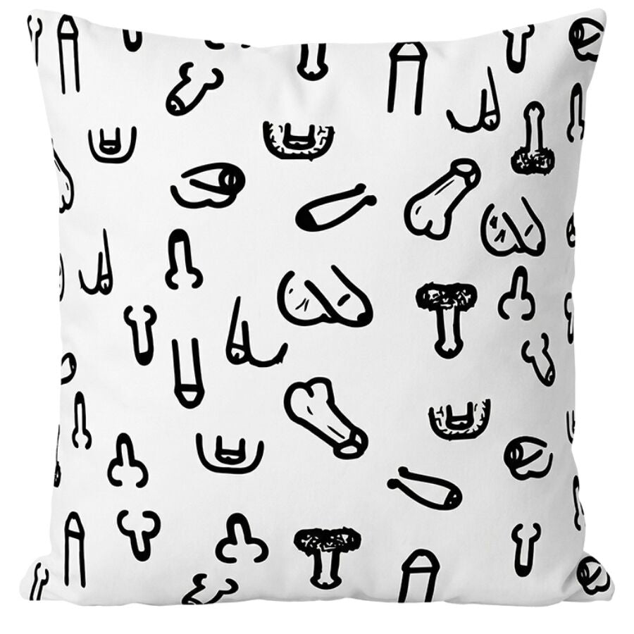 DIABLO PICANTE – 30 X 30 PENIS CUSHION WHITE