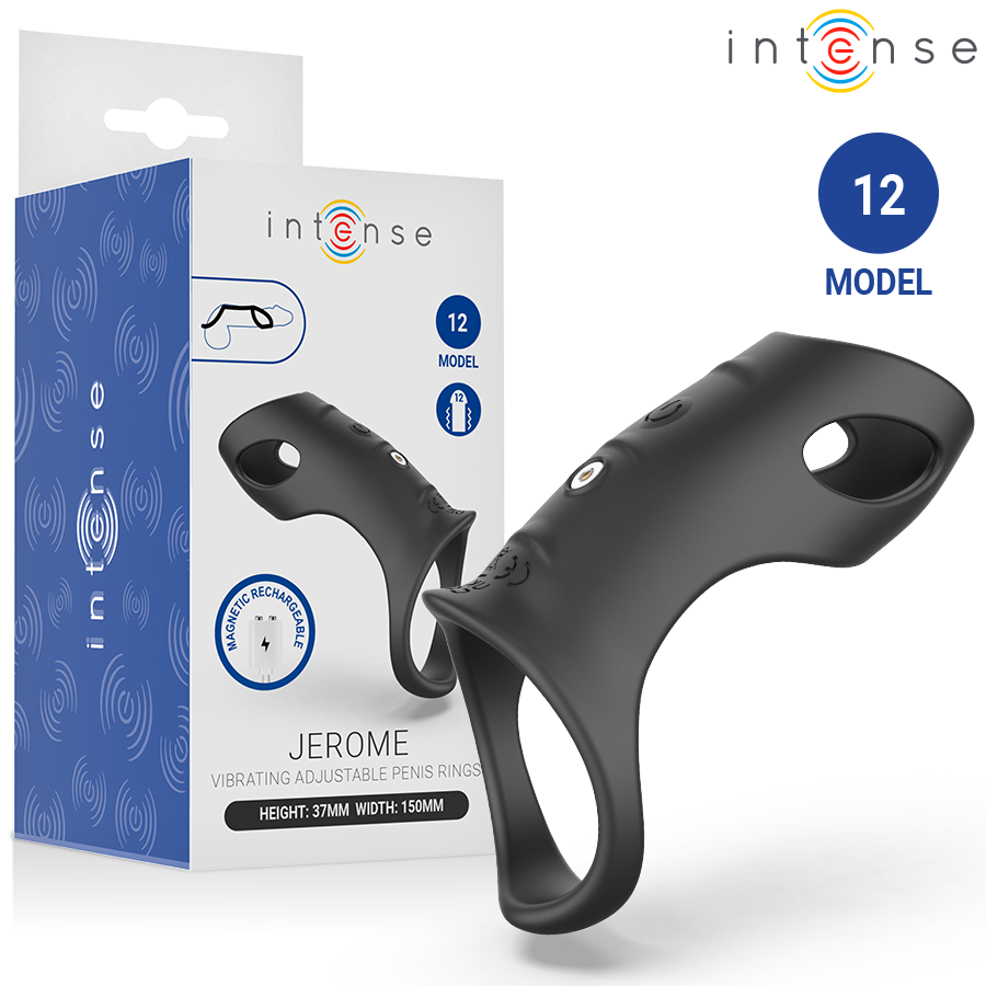 INTENSE – JEROME ANNEAU PÉNIS VIBRANT RÉGLABLE MODÈLE 12
