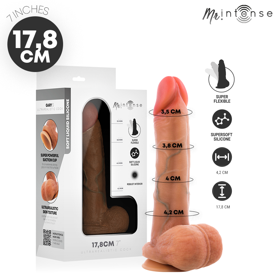 MR INTENSE – GARY PENE IN SILICONE ULTRA-REALISTICO CON TESTICOLI CM CM