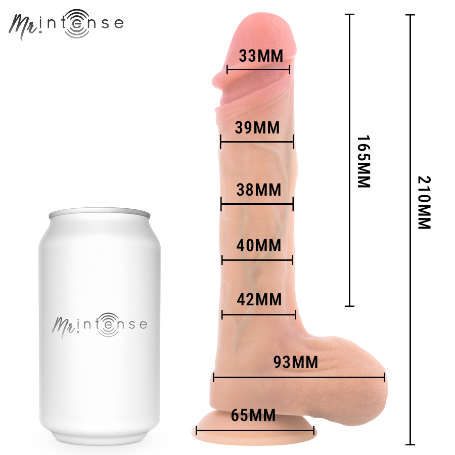 MR INTENSE – BRADLEY GODEMICHET VIBRANT EN SILICONE AVEC EFFET CHAUFFANT ET TÉLÉCOMMANDE 21 CM -Ø- 4,2 CM
