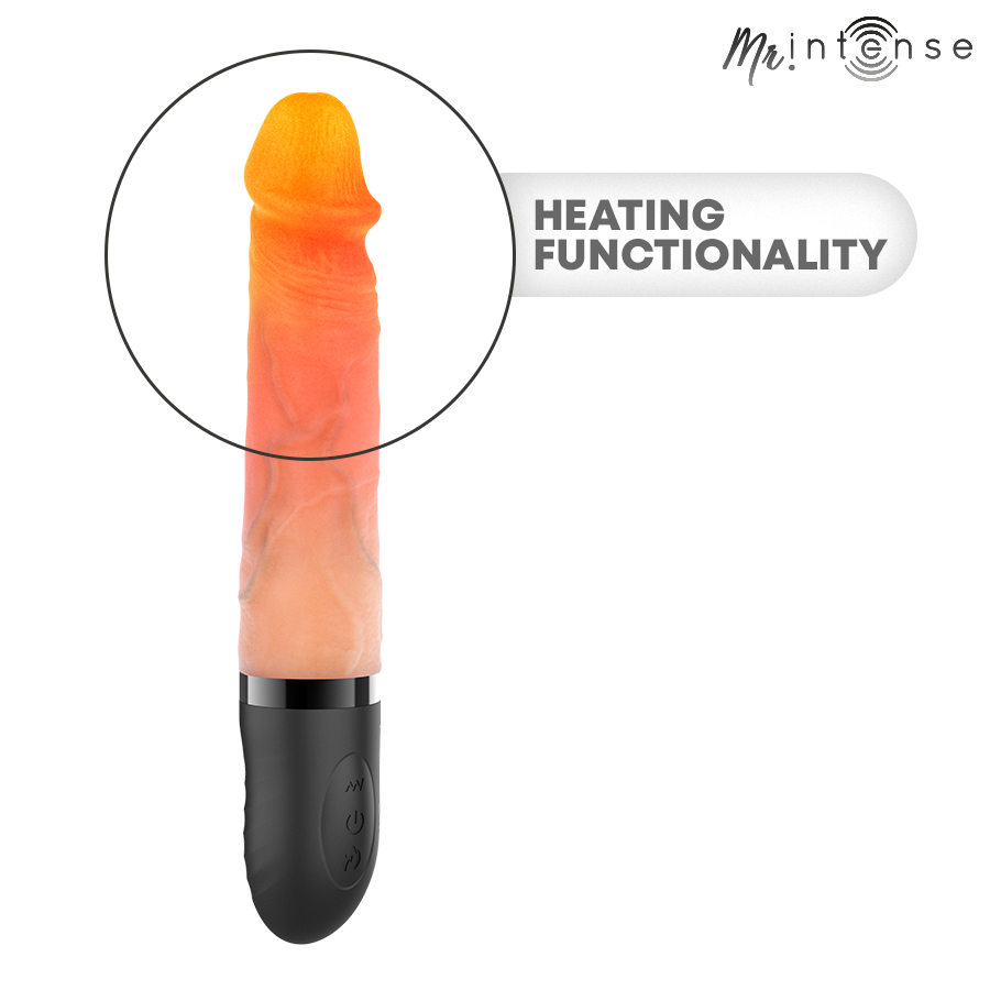 MR INTENSE – JEAN UP&DOWN VIBRATOR SILICONE WITH HEAT EFFECT 24 CM -Ø- 3.8 CM