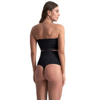 BYE-BRA – Nahtloser String-Tanga mit weichem Bund, schwarz, Grösse XXL