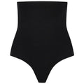 BYE-BRA – Nahtloser String-Tanga mit weichem Bund, schwarz, Grösse XXL