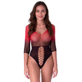 PASSION – BS118 BLACK AND RED MESH BODYSTOCKING