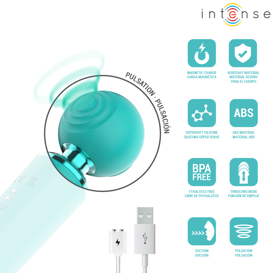 Intense Hamby – Saug- und Vibrationsstimulator, türkis