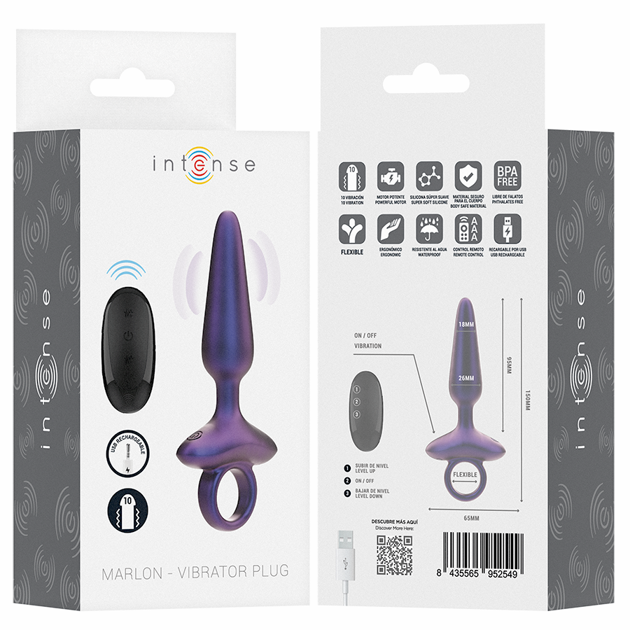 Intense Marlon – Vibrierender Analstecker mit Fernbedienung, Modell 4