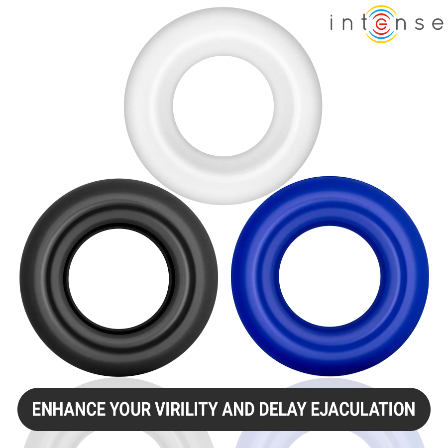 INTENSE – WICK SET OF 3 PENIS RINGS VARIOUS COLORS