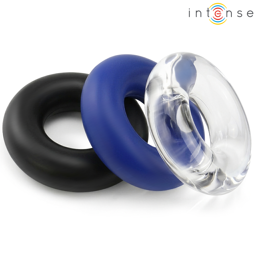 Intense Wick – 3er-Set Penisringe, verschiedene Farben