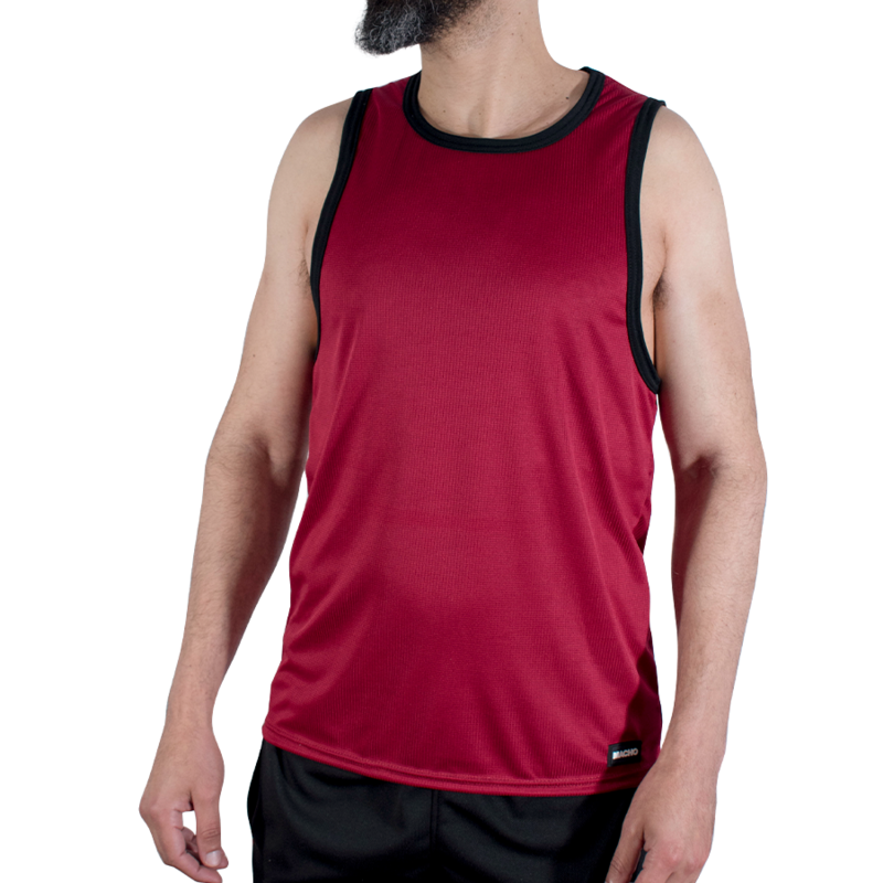 MACHO – CMV003 MAROON GYM T-SHIRT