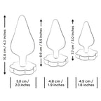 ROMP – KIT D'ENTRAÎNEMENT ANAL LUSTER S/M/L AVEC BASE EN FORME DE FLEUR