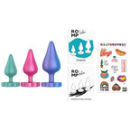 ROMP – KIT D'ENTRAÎNEMENT ANAL LUSTER S/M/L AVEC BASE EN FORME DE FLEUR