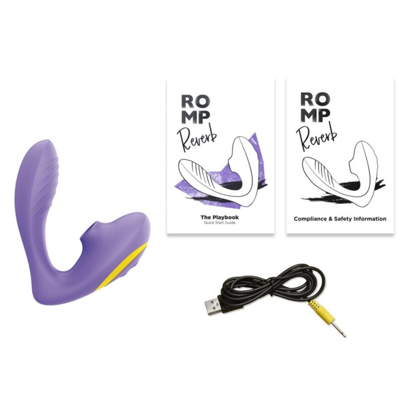ROMP – REVERB STIMULATEUR DE POINT G ET APPAREIL DE SUCCION CLITORIALE REVERB VIOLETTE