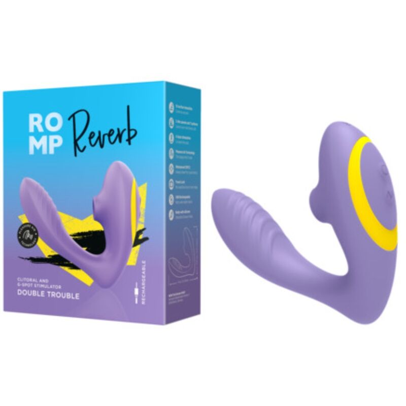 ROMP – REVERB STIMULATEUR DE POINT G ET APPAREIL DE SUCCION CLITORIALE REVERB VIOLETTE