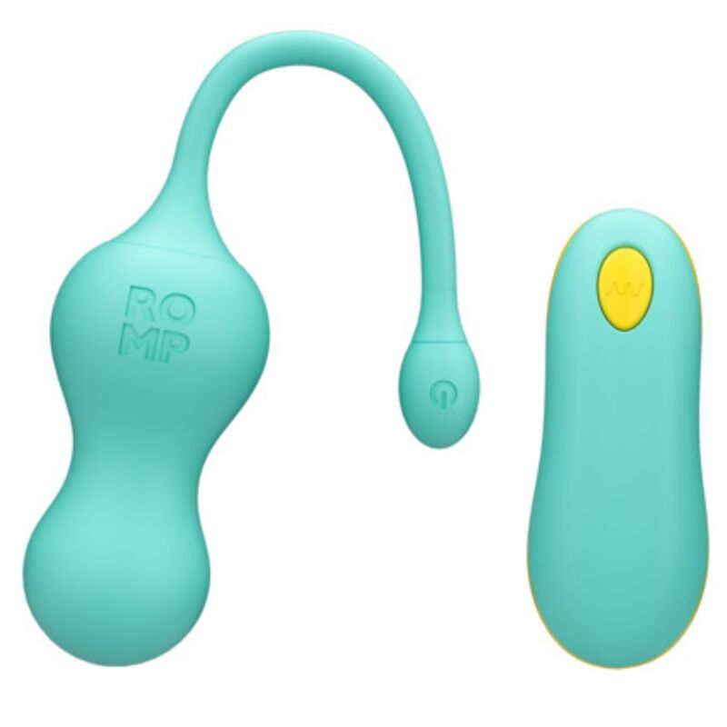 ROMP – CELLO MULTIFUNCTION VIBRATING EGG TURQUOISE REMOTE CONTROL