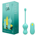 ROMP – CELLO MULTIFUNCTION VIBRATING EGG TURQUOISE REMOTE CONTROL