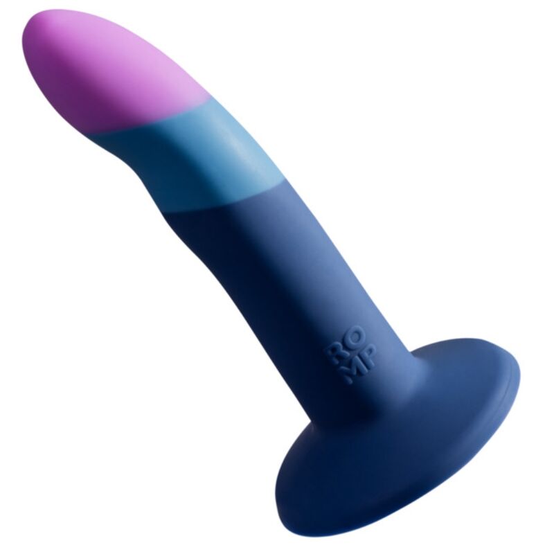 ROMP Piccolo – Imbracatura e dildo tricolore in silicone, 14 cm
