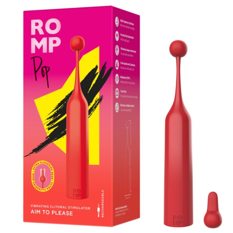 ROMP Pop – Hochfrequenz-Klitoris-Stimulator, rot
