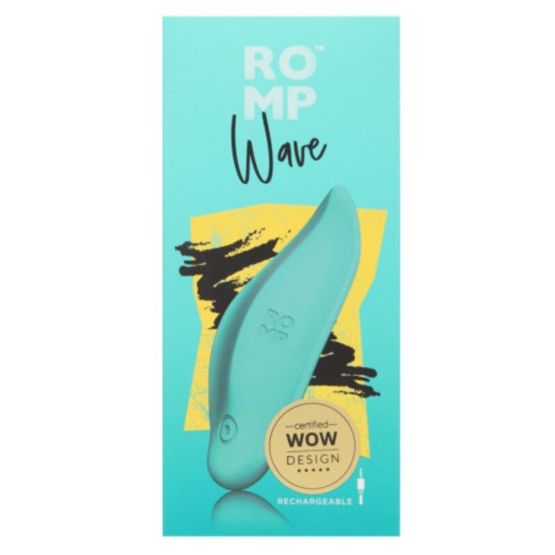 ROMP – WAVE VIBRATOR CLITORAL STIMULATOR ERGONOMIC SHAPE AQUA GREEN