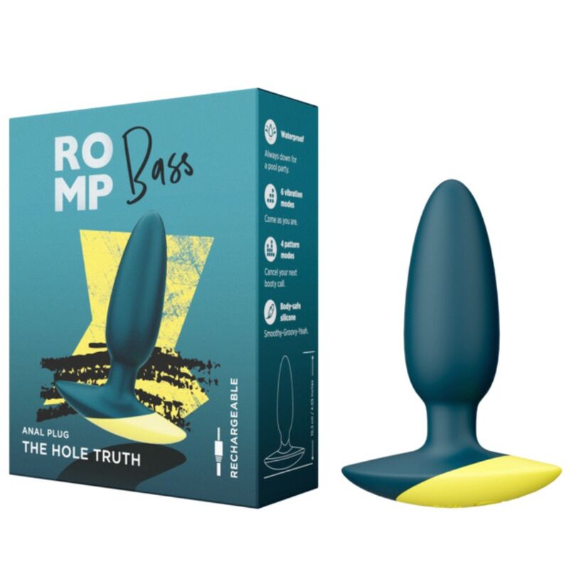 ROMP – BASS VIBRATEUR ANAL À PLUG BASSE 10 CM VERT