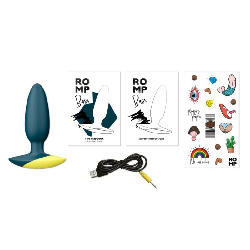 ROMP – BASS VIBRATEUR ANAL À PLUG BASSE 10 CM VERT