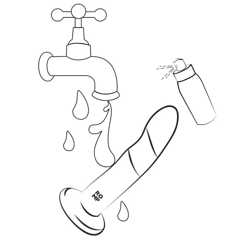 ROMP Dizi – Silikondildo mit Saugnapf, dreifarbig, 18 cm