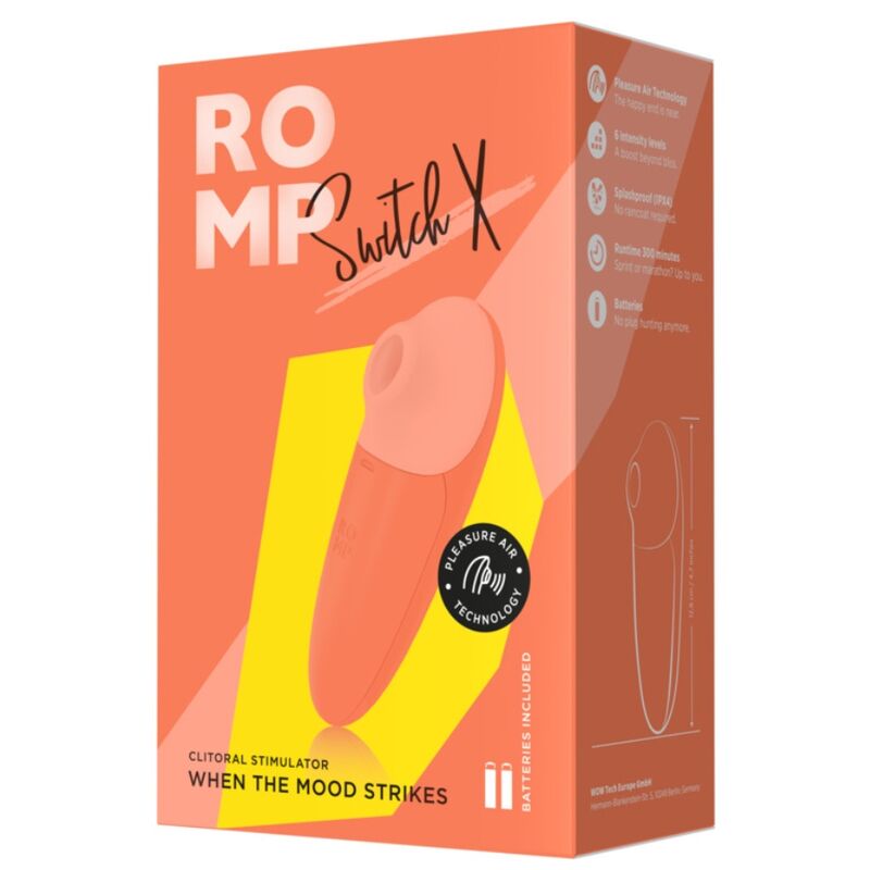 ROMP Switch X – Klitoris-Stimulator, 6 Stufen, Orange